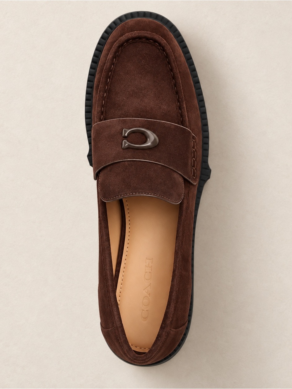 Coach Women’s Leah Suede Signature Logo Loafers 🤎 - Picture 2 of 4
